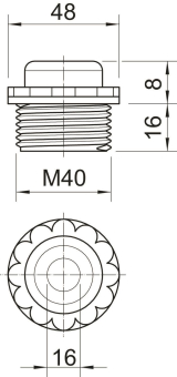 OBO 90 M40 GE Einschraubnippel 