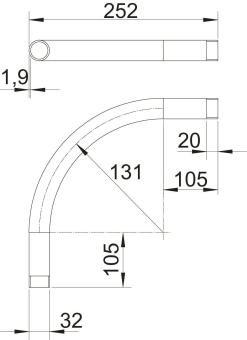 OBO SBM32W ALU Aluminiumrohrbogen 