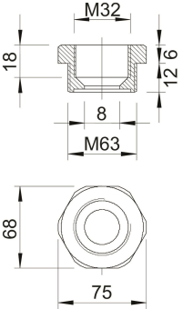 OBO 107 R M63-32 PA Reduktion M63-M32 PA 