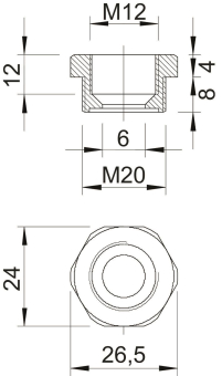 OBO 107 R M20-12 PA Reduktion M20-M12 PA 