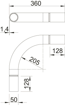 OBO SB50W ALU Aluminiumrohrbogen 