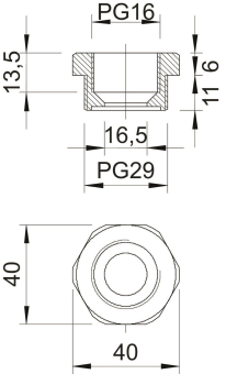 OBO 107 R PG29-16 PA Reduktion PG29-PG16 
