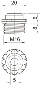 OBO 90 M16 OF Einschraubnippel offene 