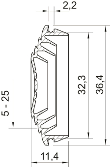 OBO EDK 32 LGR Einsteckdichtung f.Kabel 