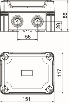 OBO X06 SW-RO Kabelabzweigkasten m.rtem 