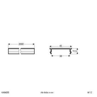 EVN Kunstsoff-Abdeckprofil       KABM200 