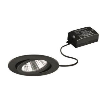 BRUM Einbaustrahler rund 6W schwarz BB03 
