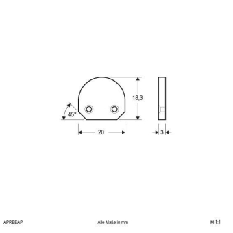 EVN Alu-End-Abschlussplatte      APREEAP 