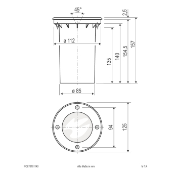 EVN P-LED Bodeneinbau -rund  PC670101140 