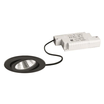 BRUM Einbaustr. rund 6W mattschwarz BB03 