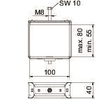 OBO 2056 B 80 FT Bündelschelle 80x100mm 