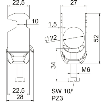 OBO BS-H1-M-22 A4 Bügelschelle 2056 