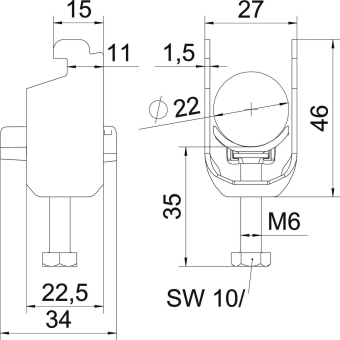 OBO BS-N1-K-22 A2 Bügelschelle 2056 