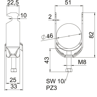 OBO BS-H1-M-46 A4 Bügelschelle 2056 