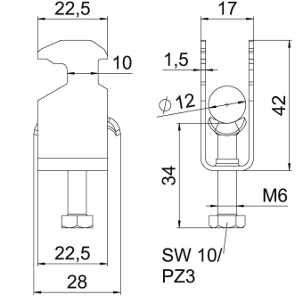 OBO BS-H1-M-12 A4 Bügelschelle 2056 