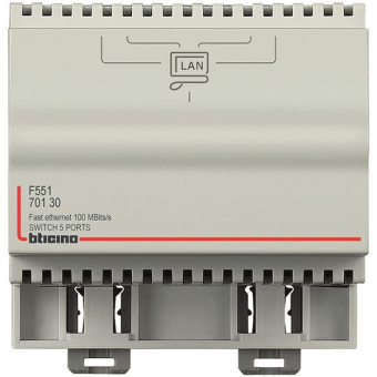 BTicino F551 REG Switch 4-fach 10/100 MB 