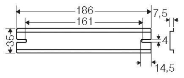 Hensel Tragschiene 186mm f.DK DK TS 35 Q 
