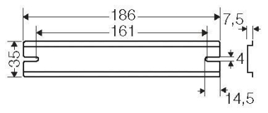 Hensel Tragschiene 186mm f.DK DK TS 35 Q 