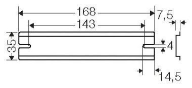 Hensel Tragschiene 168mm f.DK DK TS 25 Q 