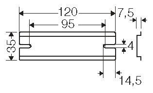 Hensel Tragschiene 120mm f.DK DK TS 16 Q 