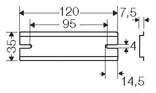 Hensel Tragschiene 120mm f.DK DK TS 16 Q 