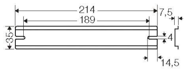Hensel Tragschiene 214mm f.DK DK TS 50 Q 