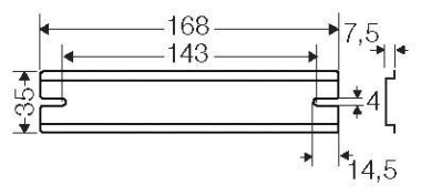 Hensel Tragschiene 168mm f.DK DK TS 25 Q 