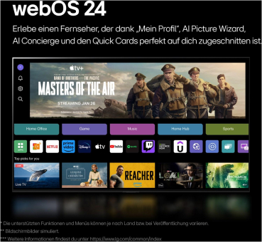 LG OLED65C47LA sw OLED-TV evo 