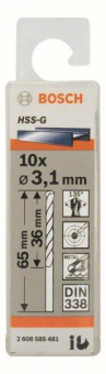 Bosch 10Metallbohrer HSS-G    2608585481 