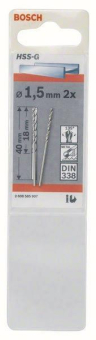 Bosch Metallbohrer HSS-G DIN 2 Stück 