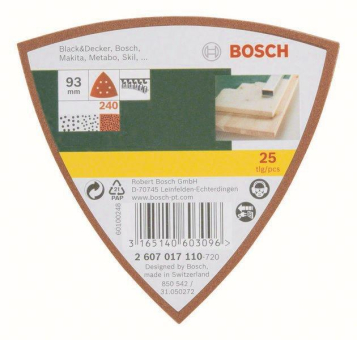 Bosch Schleifblatt-Set        2607017110 