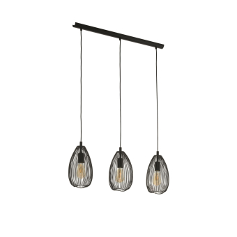 EGLO Hängeleuchte/3 E27 Schwarz    49142 