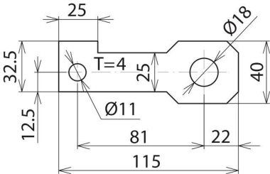 Dehn Anschlussbügel IF3 AB EXFS IF3 G 18 