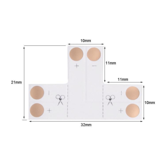 Rutec T/Eck-Platine Einfarbig 10mm 70511 
