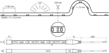Rutec Flex.LED-Strip,230V 50/60Hz  74938 