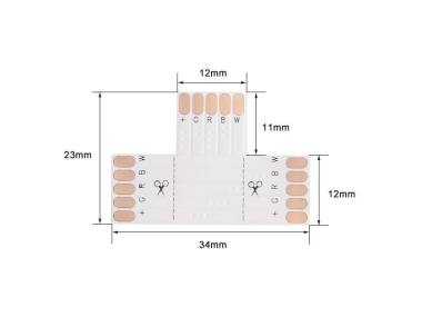 Rutec T/Eck-Platine RGBW 12mm IP20 70513 