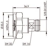 TEGA Adapter 7-16/ N (M-F)   J01122B0010 