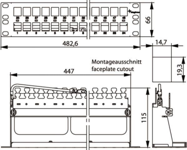 TG 19 Modultr. 1.5 HE für 48 H02025A0171 