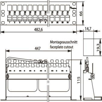 TG 19 Modultr. 1.5 HE für 48 H02025A0171 