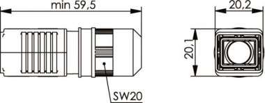TEGA STX V4 SteckerGehäuse   H86011A0011 