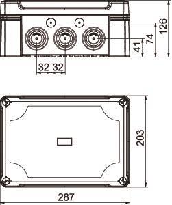 OBO X25 H35 GNP5 LGR Kabelabzweigkasten 