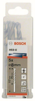 Bosch 5Metallbohrer HSS-G DIN 2608595072 