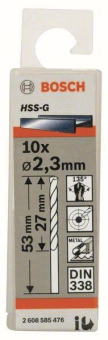 Bosch 10Metallbohrer HSS-G    2608585476 