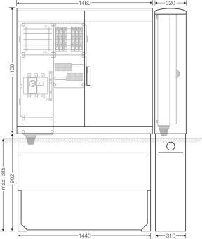 Hensel Ladeverteiler f.6 Mi EV 11kW 6010 