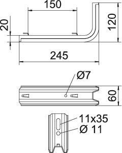 OBO TPSAG 245 FT TP Wand- 