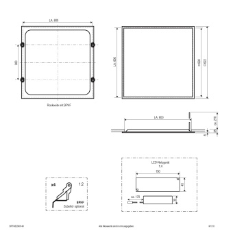 EVN LED Einbaupanel -quad.  BPTU62300140 