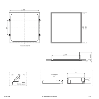 EVN LED Einbaupanel -quad.  BPDU62300140 