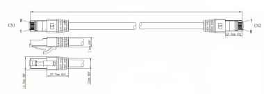 EFB RJ45 Patchkabel S/FTP     K5528BL.10 