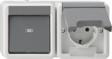 GIRA 417730 Kombi Aus-Wechsel/SCHUKO- 