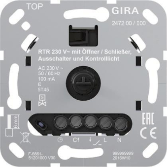GIRA 247200 Raumtemperaturregler 230V 